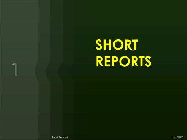 Writing a short report