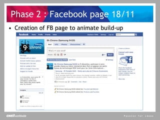 Phase 2 : Facebook page 18/11 Creation of FB page to animate build-up 