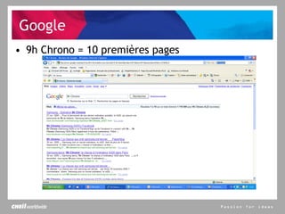 Google 9h Chrono = 10 premières pages 