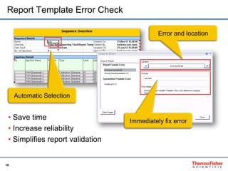 Error Checking Report Sample Chromatography Data System: Report your Data | PPTX