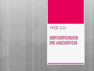 WEB 2.0:
 