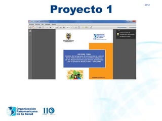 Proyecto 1
                            2012




Organización
Panamericana
De la Salud
 