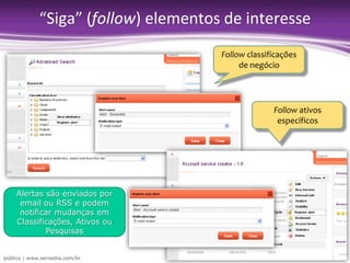 Gestão de serviços, esquemas, frameworks, componentes de software, etc.