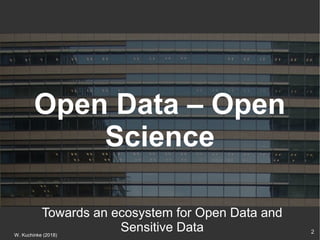2
W. Kuchinke (2018)
Open Data – Open
Science
Towards an ecosystem for Open Data and
Sensitive Data
 