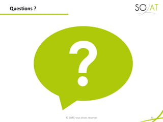 Questions ?
© SOAT, tous droits réservés 20
 