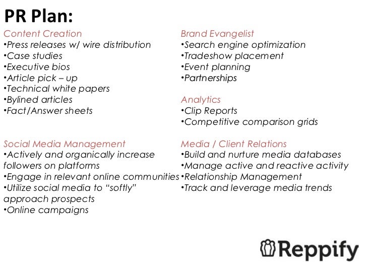 Pr plan for an event example picture