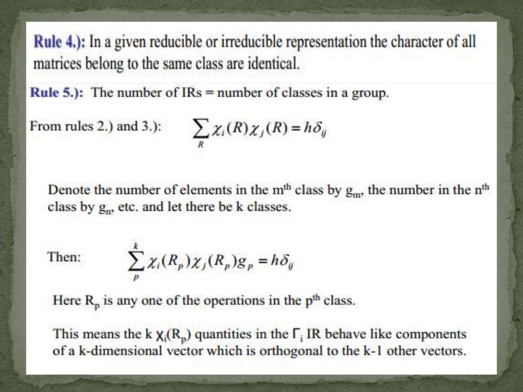 reducible and irreducible representations