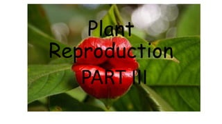 Plant
Reproduction
PART III
 