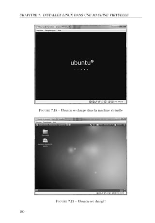 CHAPITRE 7. INSTALLEZ LINUX DANS UNE MACHINE VIRTUELLE
Figure 7.18  Ubuntu se charge dans la machine virtuelle
Figure 7.19  Ubuntu est chargé !
100
 