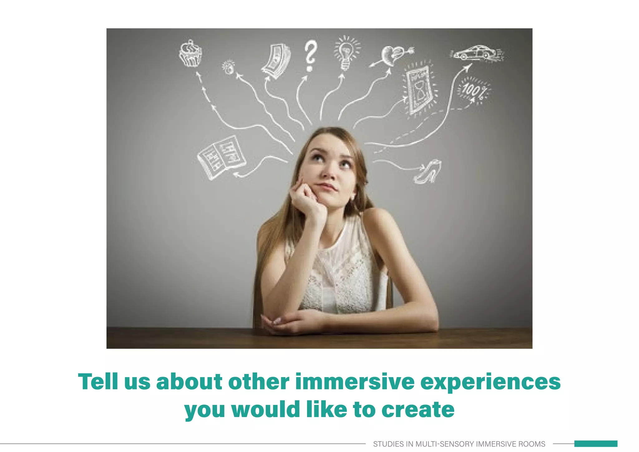 Tell us about other immersive experiences
you would like to create
STUDIES IN MULTI-SENSORY IMMERSIVE ROOMS
 