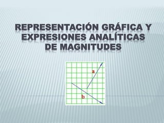 REPRESENTACIÓN GRÁFICA Y EXPRESIONES ANALÍTICAS DE MAGNITUDES  