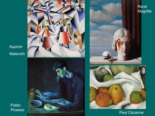 Kazimir Malevich Pablo Picasso René Magritte Paul Cézanne 