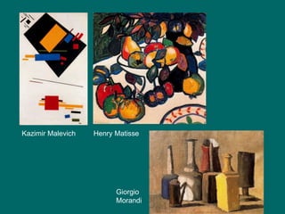 Kazimir Malevich  Henry Matisse   Giorgio Morandi 