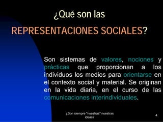 Representaciones Sociales