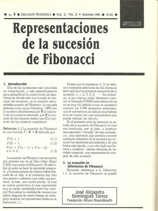 Representaciones de Fibonacci