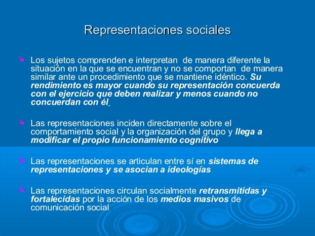Representaciones sociales