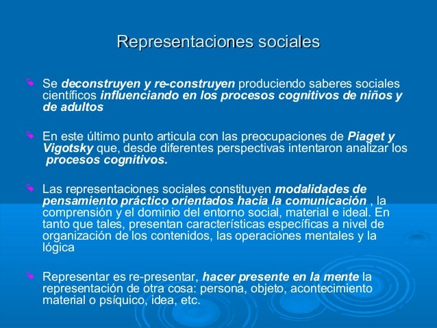 Representaciones sociales