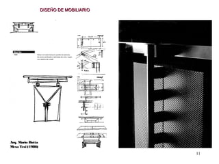11
DISEÑO DE MOBILIARIODISEÑO DE MOBILIARIO
Arq. Mario Botta
Mesa Tesi (1986)
 