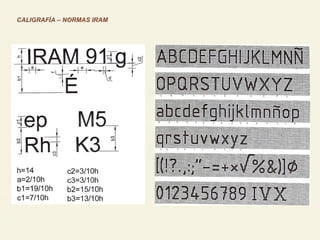 5
CALIGRAFÍA – NORMAS IRAM
 