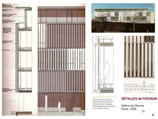 74
DETALLES de FACHADADETALLES de FACHADA
Edificio de Oficinas
Suiza - 2004
8
 