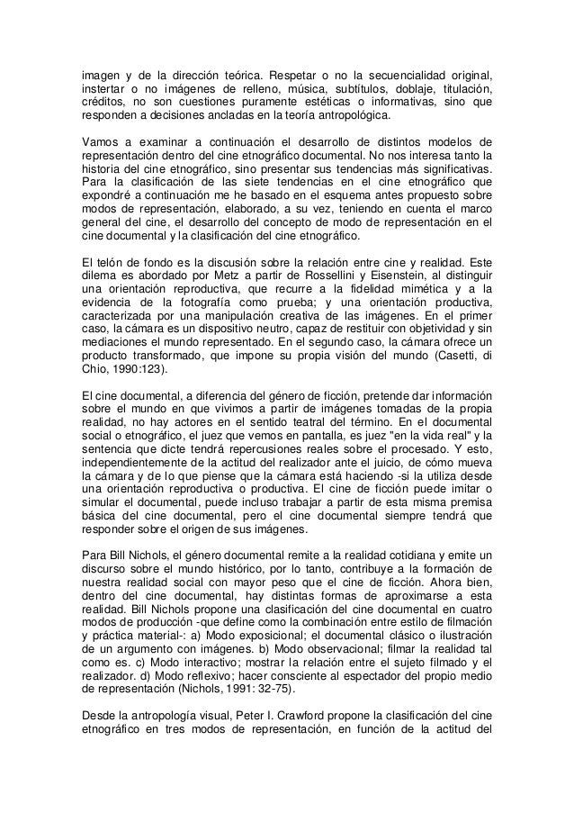 Representacion y cine etnográfico