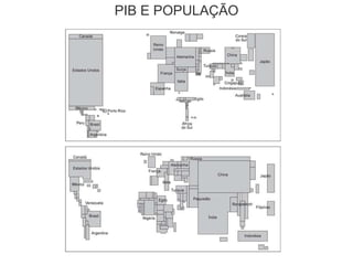 PIB E POPULAÇÃO
 