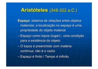 Representações do espaço e tempo   primeiro roteiro