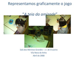 Representamos graficamente o jogo  “ A teia da amizade ” Sala dos Meninos Grandes – J.I. de Cruzeiro Vila Nova de Anha Abril de 2008 