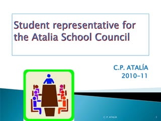 Student representative for the Atalia School Council C.P. ATALÍA  2010-11 1 C. P. ATALÍA  