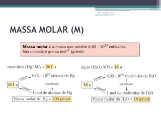 MASSA MOLAR (M)Prof.  Maiquel Vieira  engmaiquel@gmail.com