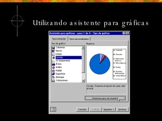 Utilizando asistente para gráficas 