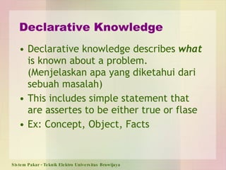 Knowledge Declar Representasi Pengetahuan | PPT