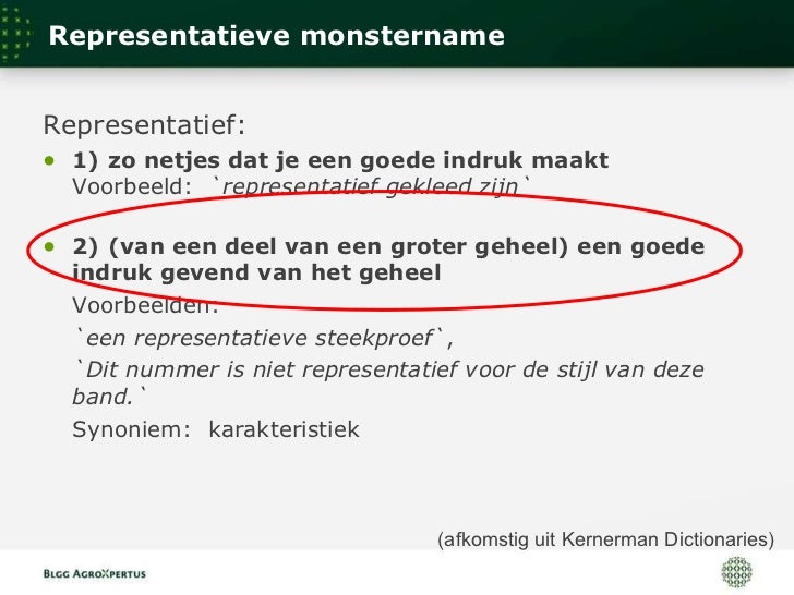 Representatieve monstername