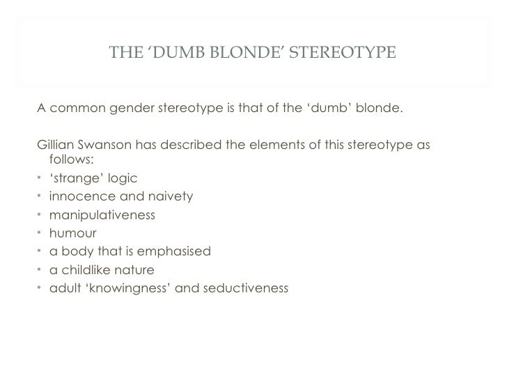 Blonde stereotypes essay 07 picture