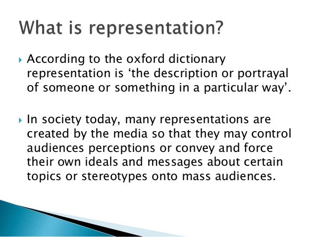 oxford dictionary meaning of representation