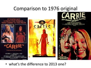 Comparison to 1976 original
• what’s the difference to 2013 one?
 
