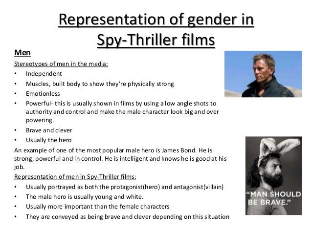 Representation of characters in spy thriller films