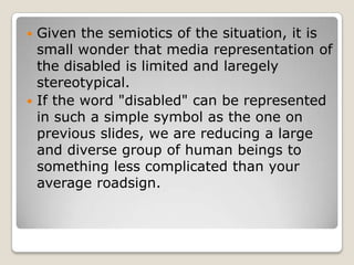 Representation of disability | PPTX