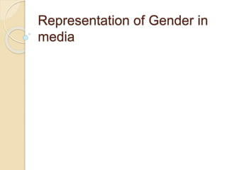 Representation of gender in media | PPTX