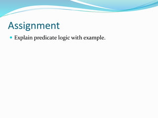Representation of syntax, semantics and Predicate logics | PPTX