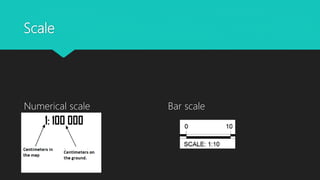 Scale
Numerical scale Bar scale
 