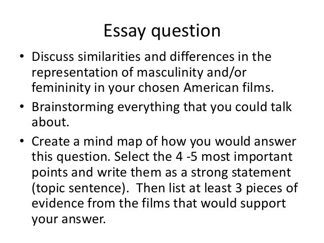 Essay questions gender differences