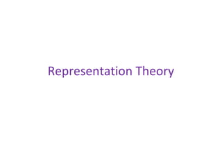 Representation Theory 
 