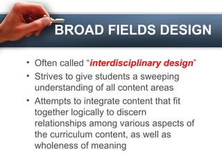 Representative curriculum designs | PPT