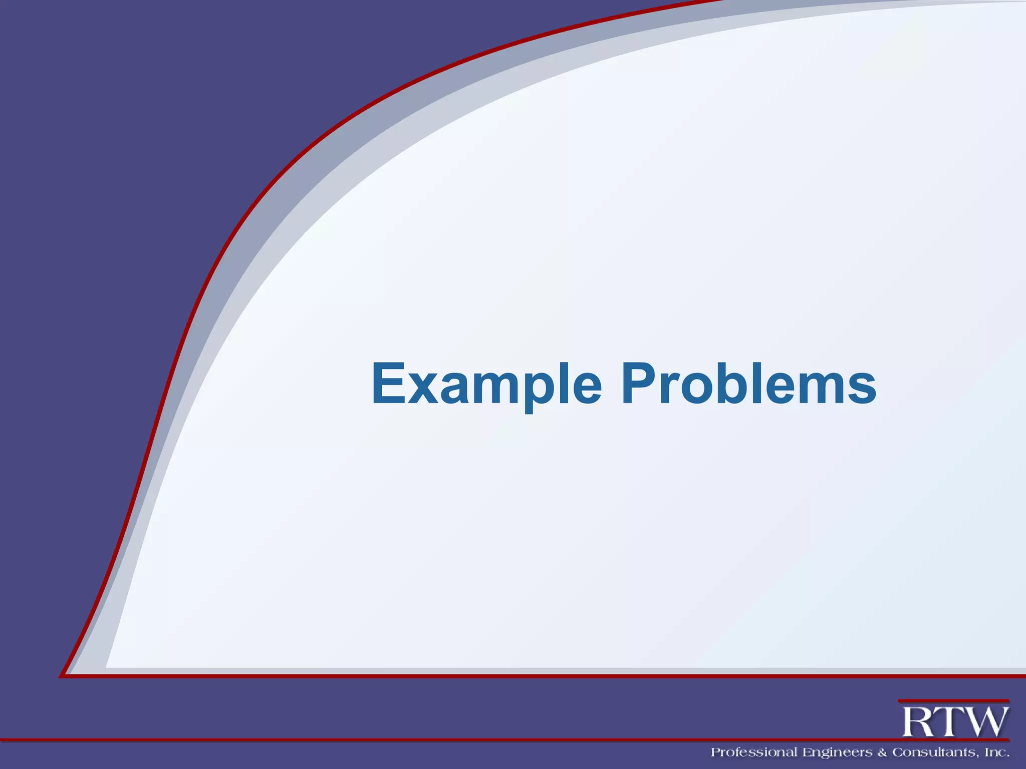 Example Problems 
 
