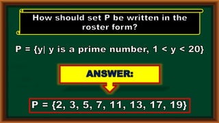 Representing Sets | PPT