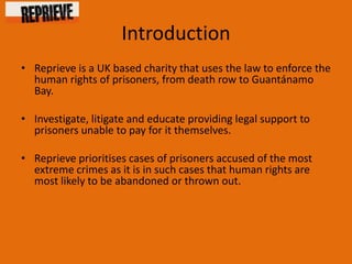 Reprieve Example Sentence Reprieve Presentation | PPTX