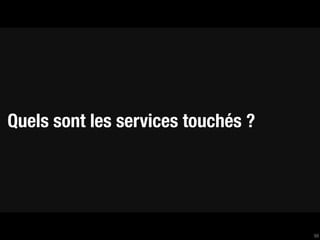 Quels sont les services touchés ?




                                    50
 