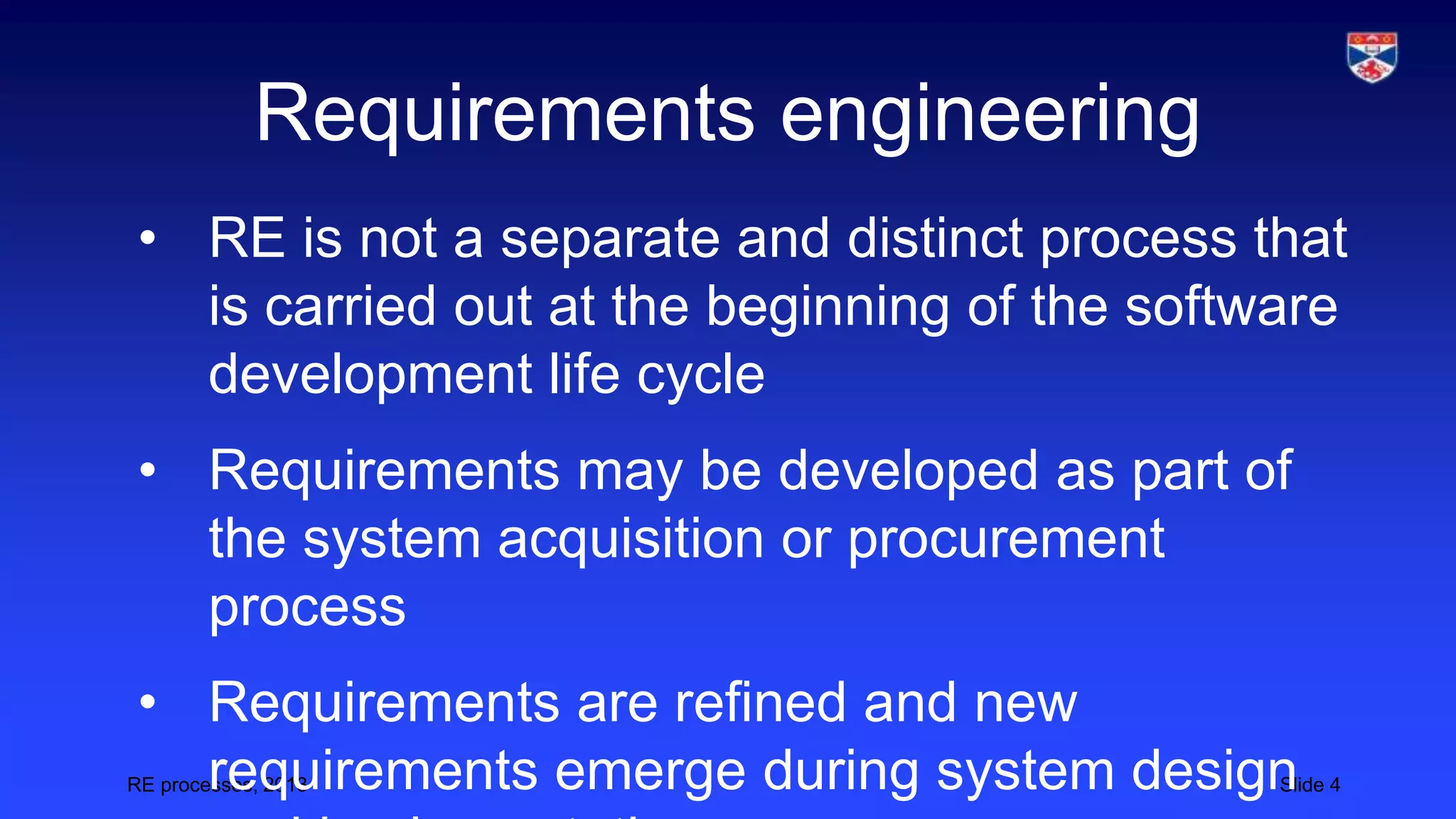 Requirements engineering processes | PPTX