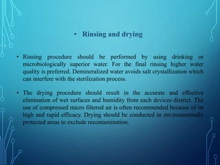Rinsing Process REPROCESSING OF SINGLE USE MEDICAL DEVICES FOR INTERVENTIONAL ...